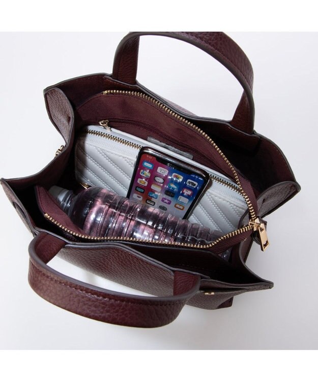 UNBILLION カシュカシュ cachecache / スクエア2wayミニバッグ ワイン