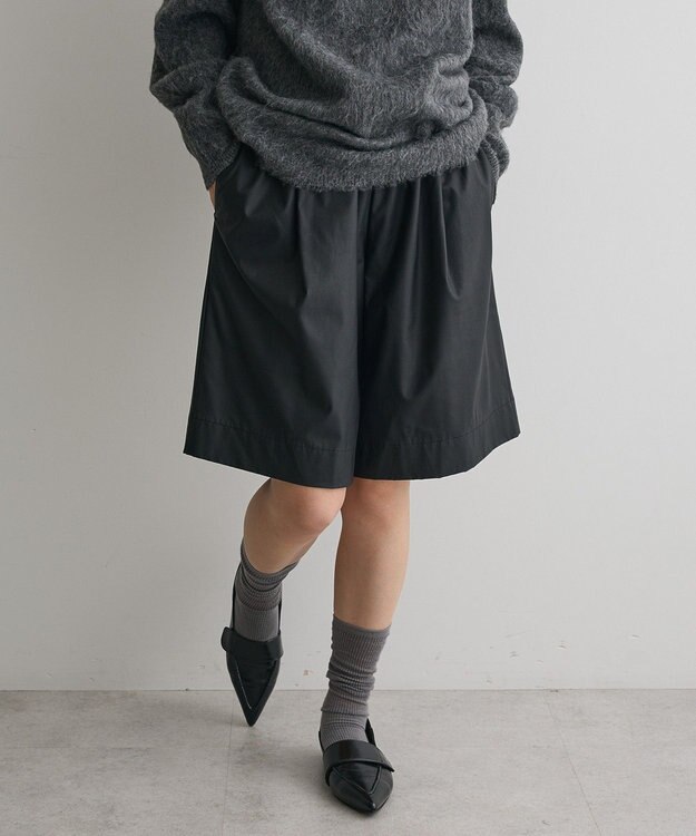 CRAFT STANDARD BOUTIQUE ウエストコードハーフパンツ Black