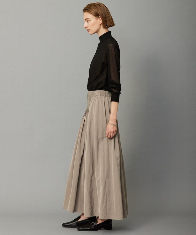 ICB 【洗える】ヴィスコースシアー ハイネックプルオーバー ブラック系