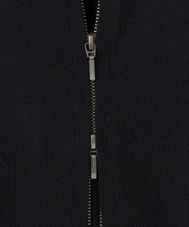 ICB L 【新色追加】ソフトカシミヤミックス ニットトラックジャケット ブラック