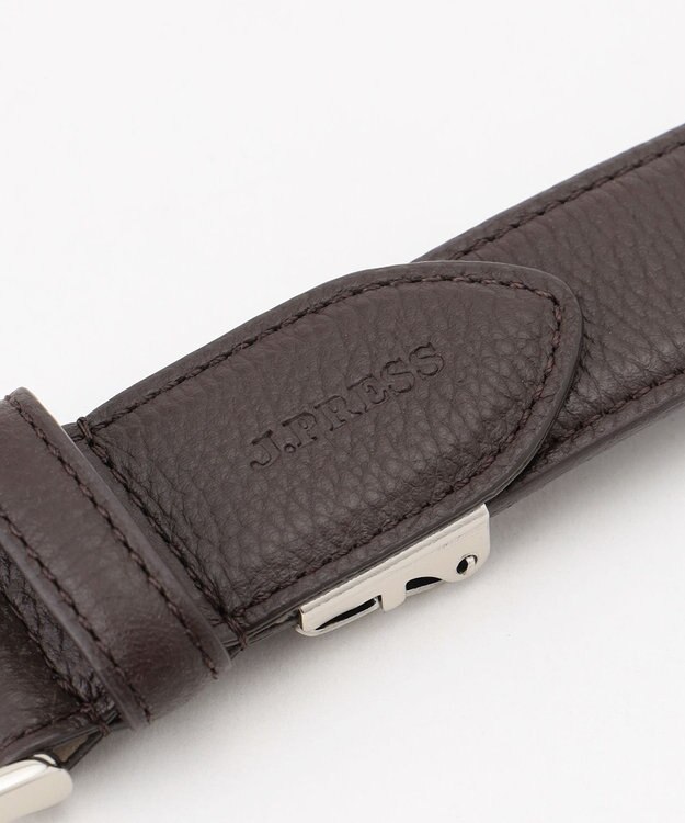 J.PRESS MEN 【定番】シボレザー ベルト ダークブラウン系