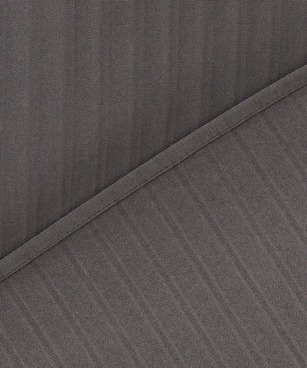 自由区 L 【洗える】ストレッチシャーティング5分袖 ブラウス スレート