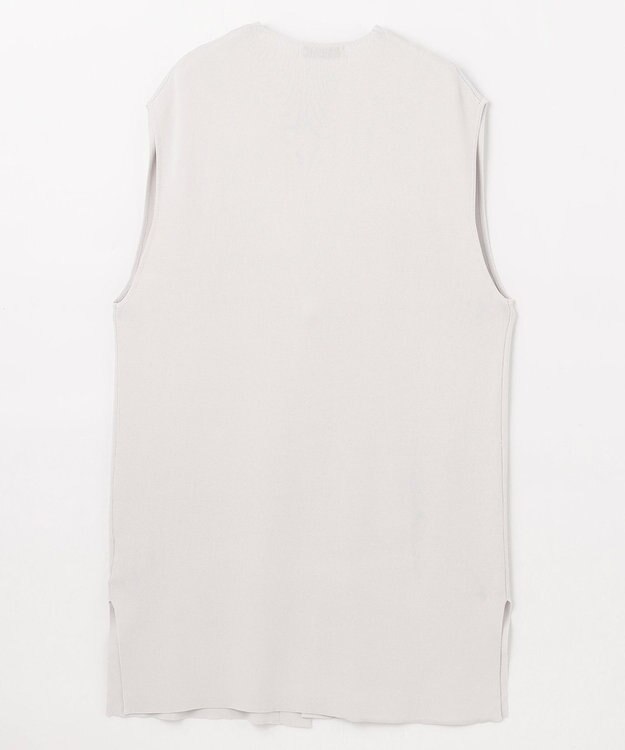 ANY L ロングニットジレ オイスター