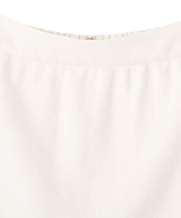 Green Parks 光沢サテンナロースカート Ivory