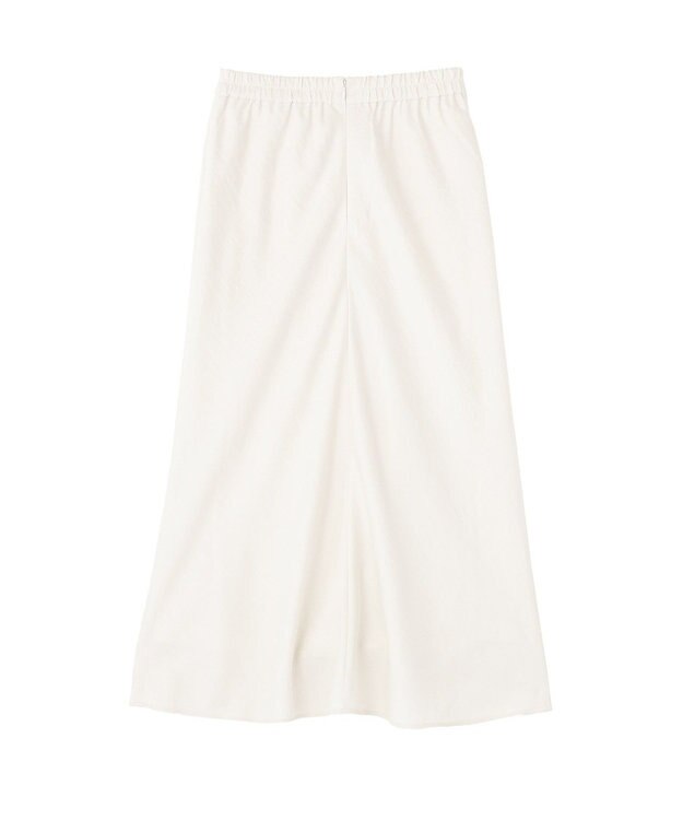 Green Parks 光沢サテンナロースカート Ivory