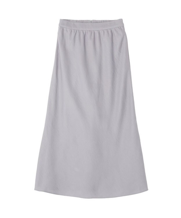 Green Parks 光沢サテンナロースカート Charcoal Gray