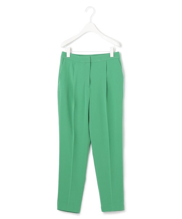 ICB 【人気のため新色追加・洗える】Naiaバックサテン テーパードパンツ パイングリーン系