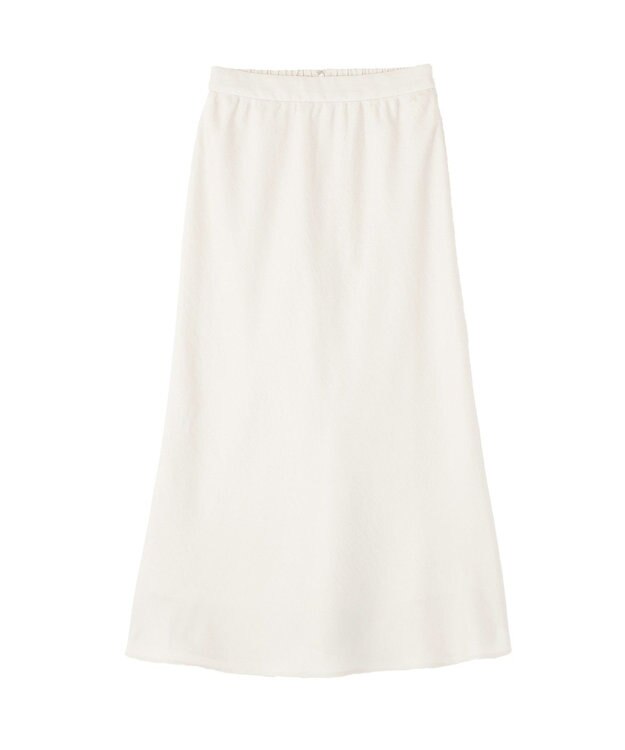 Green Parks 光沢サテンナロースカート Ivory