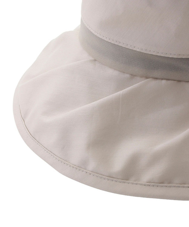 MOONBAT 【遮光100％/遮熱/UV】HIROKO KOSHINO(ヒロコ コシノ)遮光シアー カサブランカ 帽子 ゆったりMサイズ 手洗い可能/サイズ調整可能/日本製 ベージュ