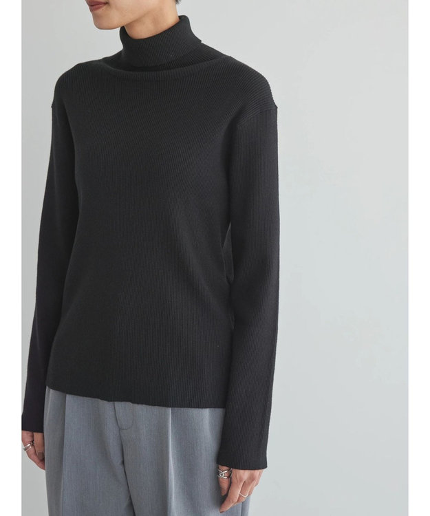 AMERICAN HOLIC バイパチリブタートルニットプルオーバー Black