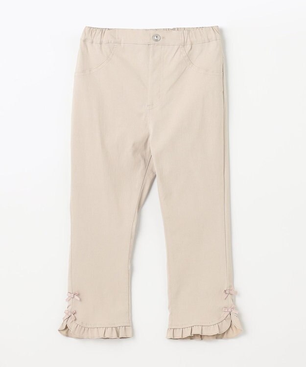 ANY KIDS フリル カプリ パンツ ベージュ