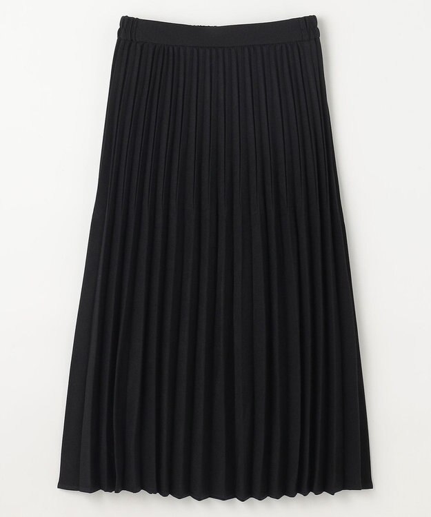 ANY 【ウエストゴム】プリーツスカート ブラック