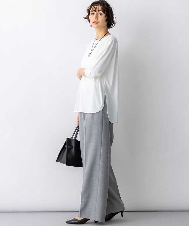 23区 【先行予約】ジョーゼットトリコット TEEブラウス ホワイト系