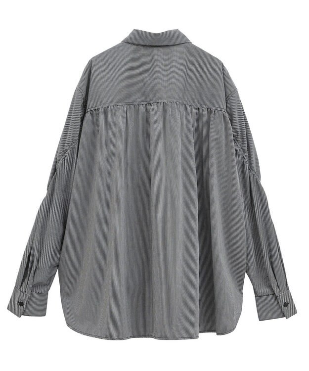 YECCA VECCA ドロストデザインギャザーシャツ Camel