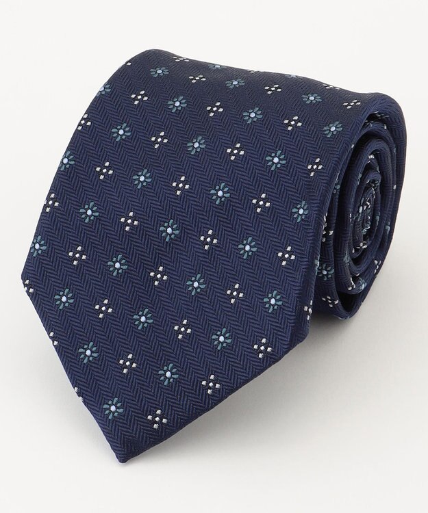 J.PRESS MEN 【VINTAGE JACQUARD COLLECTION】小紋柄 ネクタイ ネイビー系8
