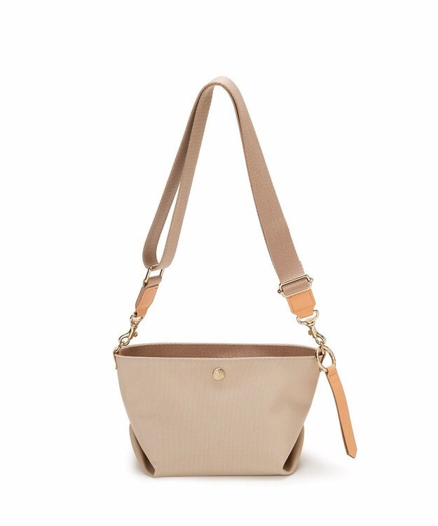 TOPKAPI 【Breath TOPKAPI】Aerial エアリアル ナイロン カラーストラップ付き ショルダーバッグ /軽量 ライトベージュ