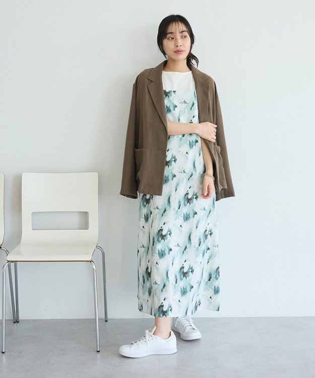CRAFT STANDARD BOUTIQUE プリントキャミワンピース Green