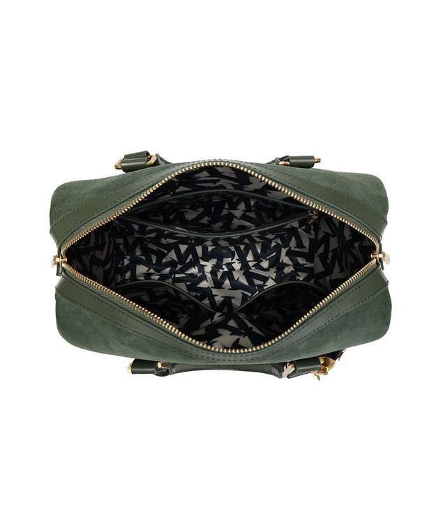 style code 【VerdeVari/ヴェルデヴァリ】スエードボストンバッグ ダークグリーン