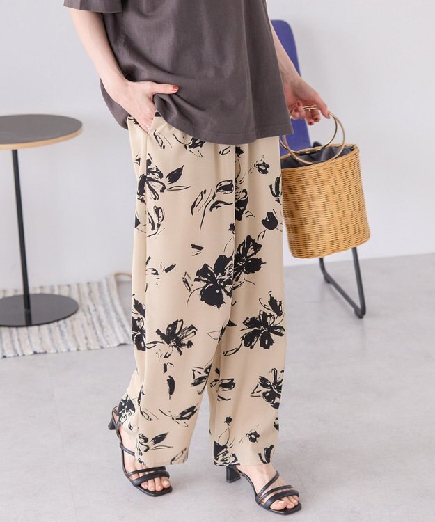 AMERICAN HOLIC アソートギャザー柄パンツ【WEB限定カラー・サイズ有り】 Flower Beige