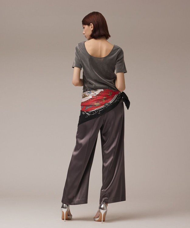 GRACE CONTINENTAL ホースプリントスカーフ ブラック