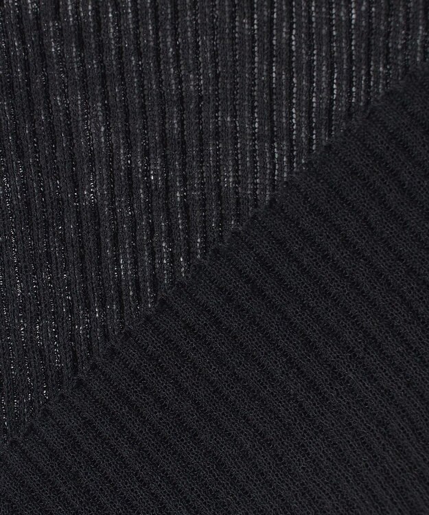 23区 S 【GOLD LABEL】コットンリネンシアー ニット ブラック系