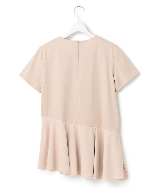 23区 S シアーフリルジャージー ペプラム カットソー ベージュ系