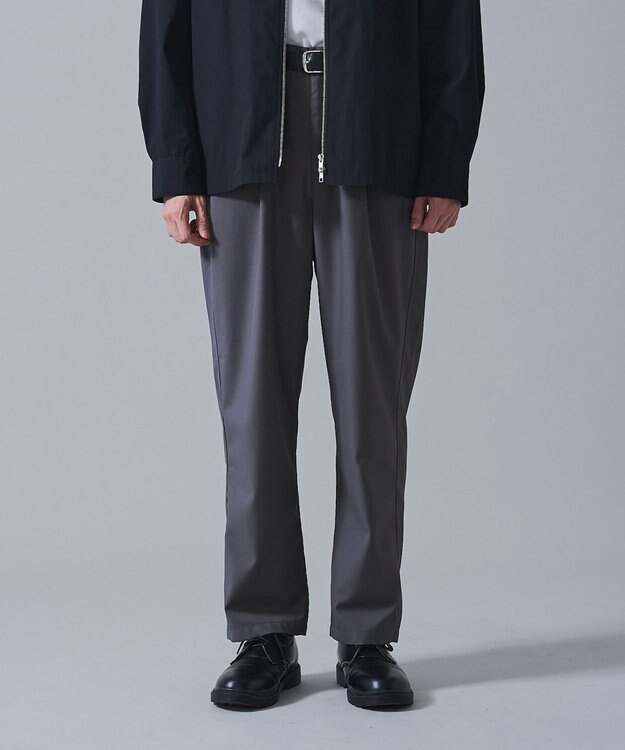 WEGO ベルト付きテーパードスラックス グレー