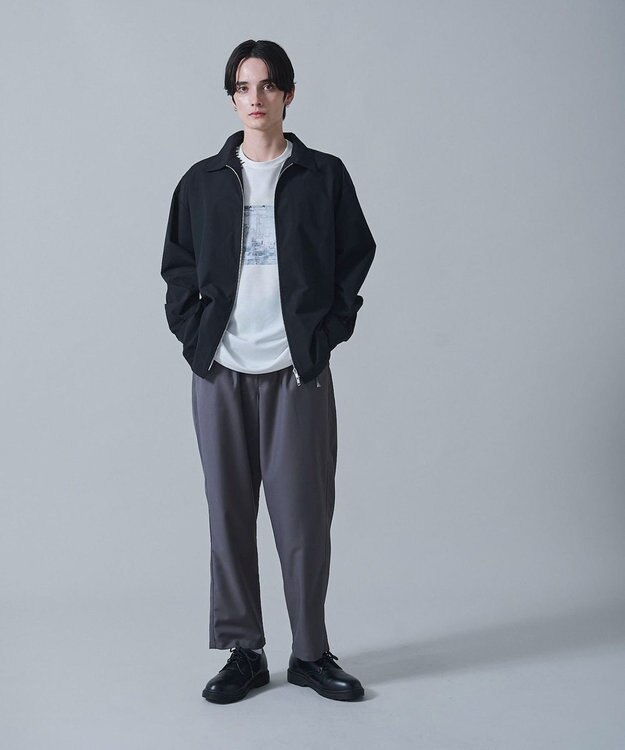 WEGO ベルト付きテーパードスラックス グレー