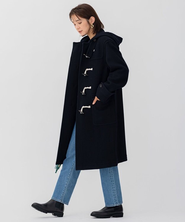 23区 S ヘリンボーン ダッフルコート ネイビー系