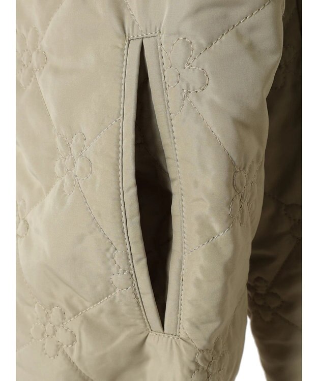 Green Parks ・ＳＵＧＡＲ　ＳＰＯＯＮ　２ｗａｙフラワーキルトブルゾン Light Khaki