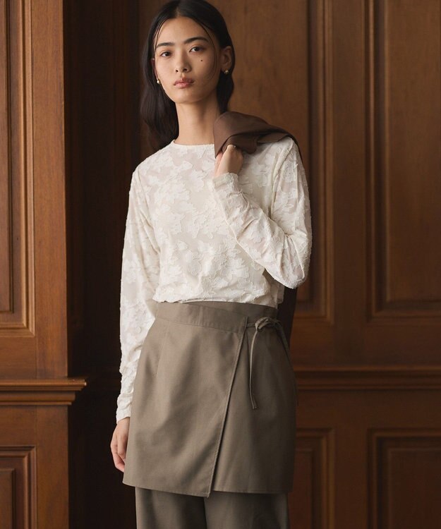 CRAFT STANDARD BOUTIQUE シアージャカードロンTEE Off White