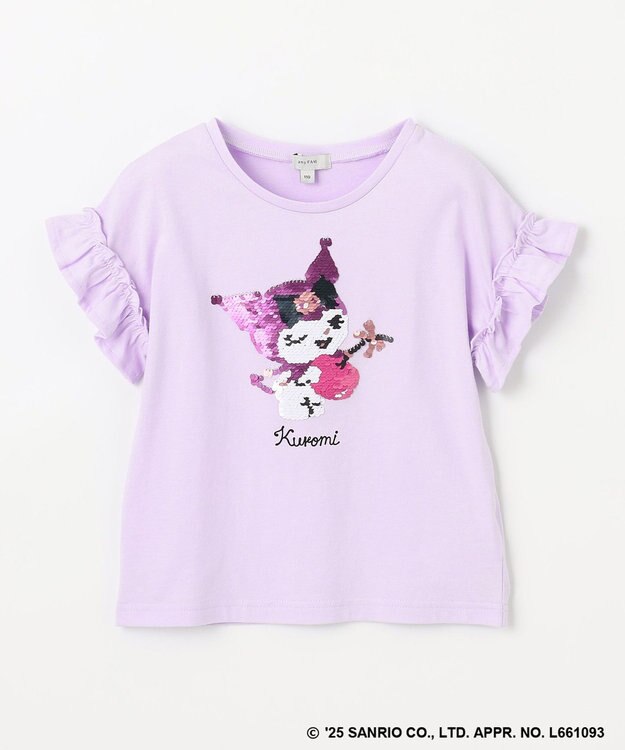 ANY KIDS 【any FAM ×サンリオキャラクターズ】ミラクルスパンコール Tシャツ クロミ×ラベンダー