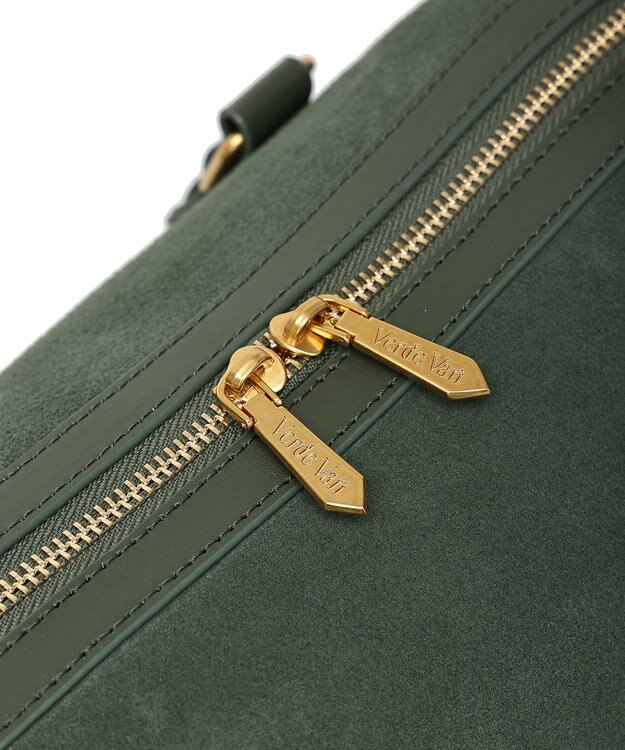 style code 【VerdeVari/ヴェルデヴァリ】スエードボストンバッグ ダークグリーン