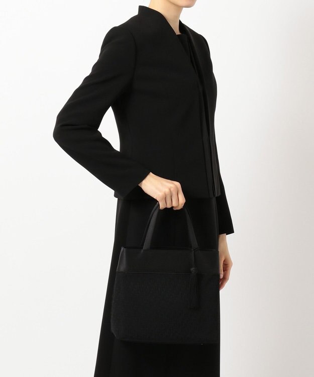 自由区 FORMAL 【日本製】米沢織 あおり式トート ブラック系