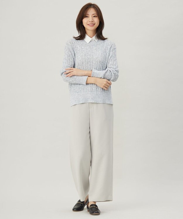 J.PRESS LADIES パールボタン デコカラー 付け襟 ホワイト系