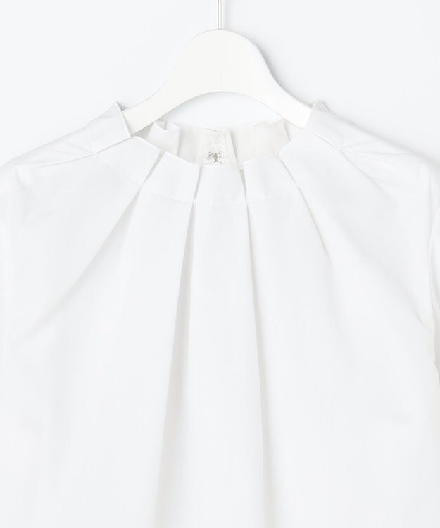 自由区 L 【カタログ掲載】ナチュラルタッチスタンドカラー ブラウス オフ