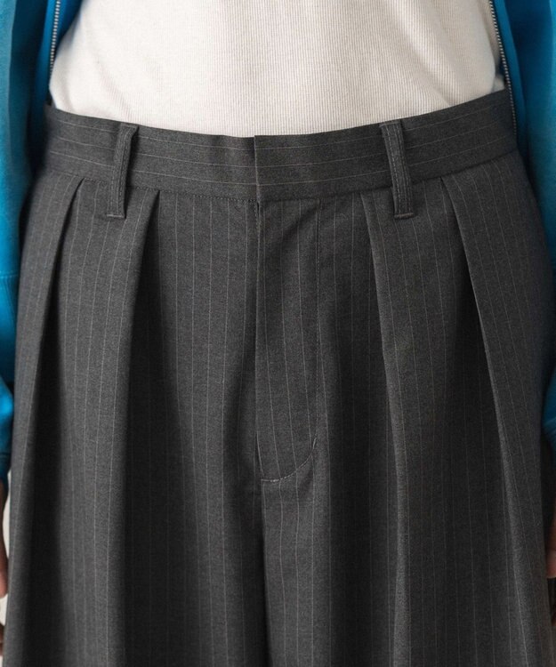 WEGO 【セットアップ対応】2タックバギースラックス グレーストライプ