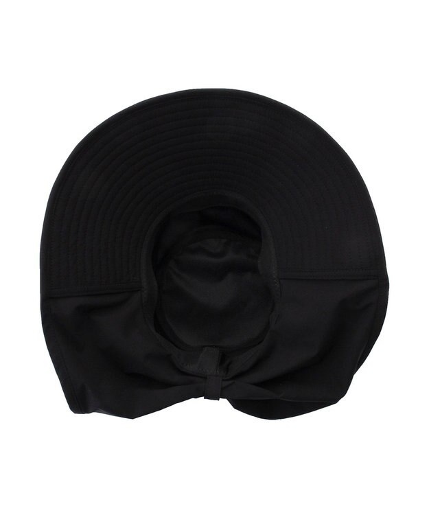 MOONBAT 【遮光100％/遮熱/UVカット】PAUL&JOE ACCESSOIRES(ポール&ジョー）後ろ垂れ 広つばハット 帽子 サイズ調整可能 手洗い可能 ブラック