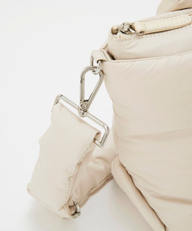 TOPKAPI 【Breath TOPKAPI】パフィング 2way ミニ トートバッグ チャーム付き クリーム