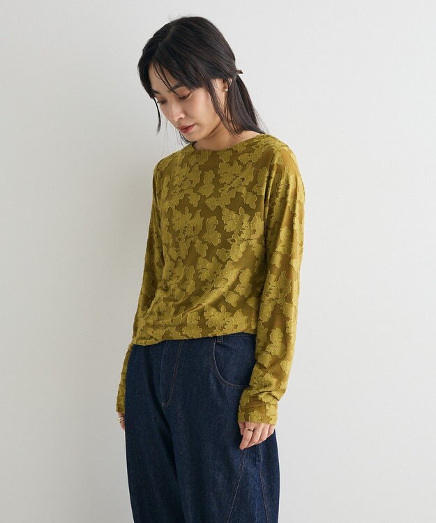 CRAFT STANDARD BOUTIQUE シアージャカードロンTEE Khaki