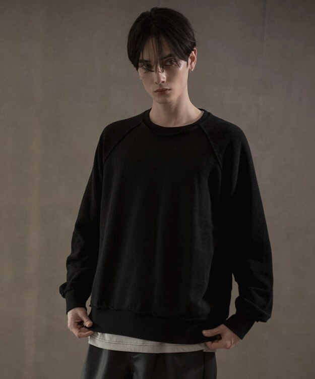 WEGO インサイドアウトラグランプルオーバー ブラック