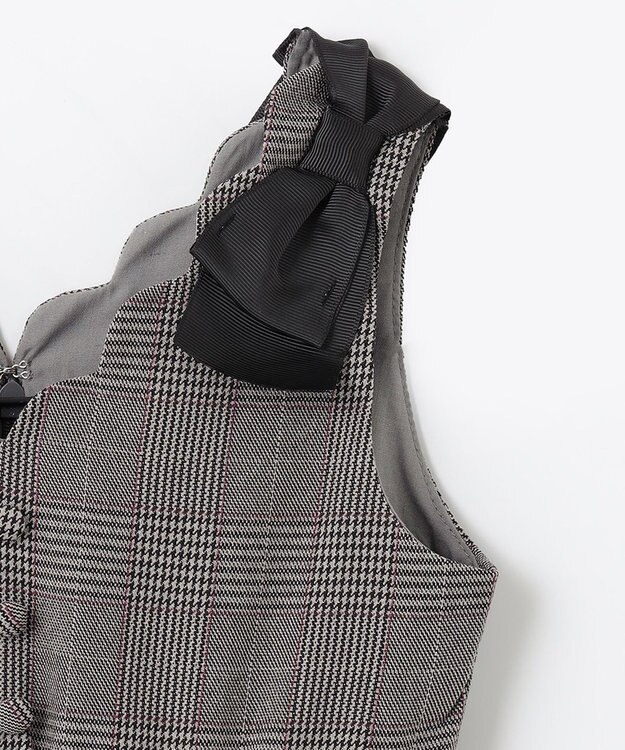 ANY KIDS チェックジャンパースカート チャコールチェック