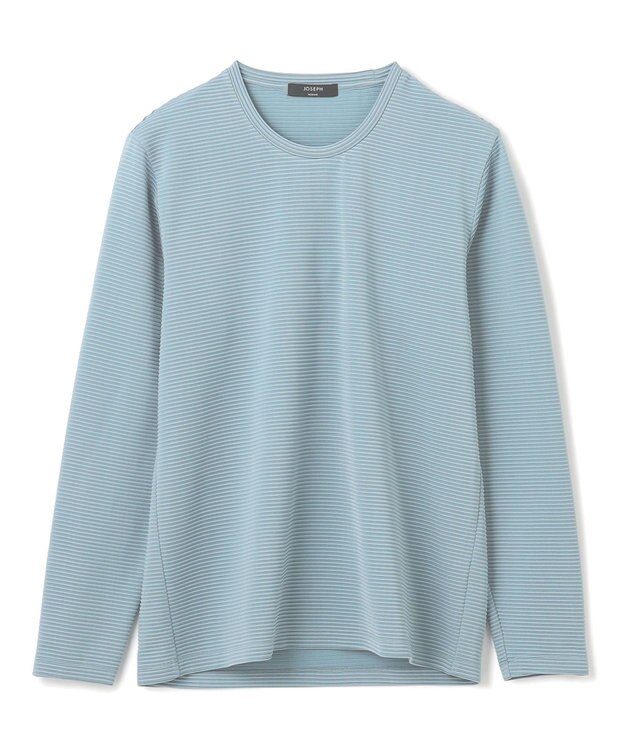 JOSEPH HOMME タックリップルジャージー　クルーネックカットソー スカイブルー系