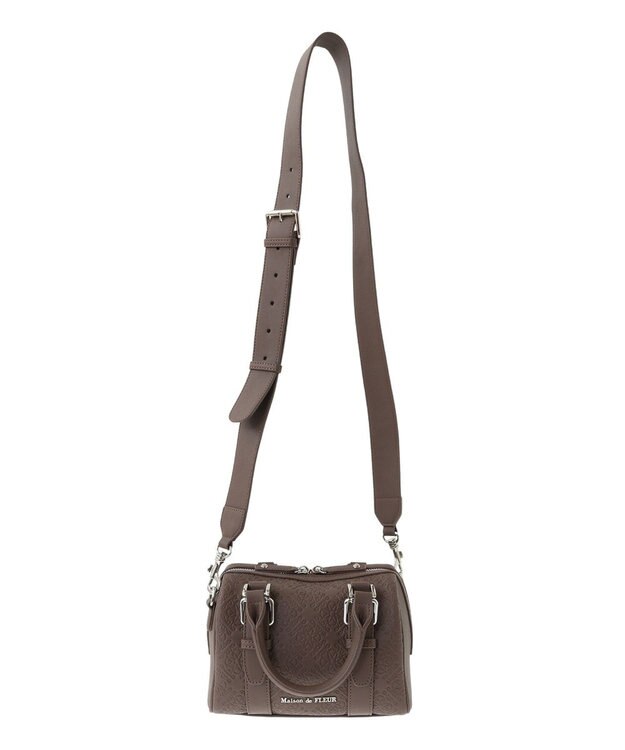 Maison de FLEUR FLEURモノグラムミニボストンバッグ Brown