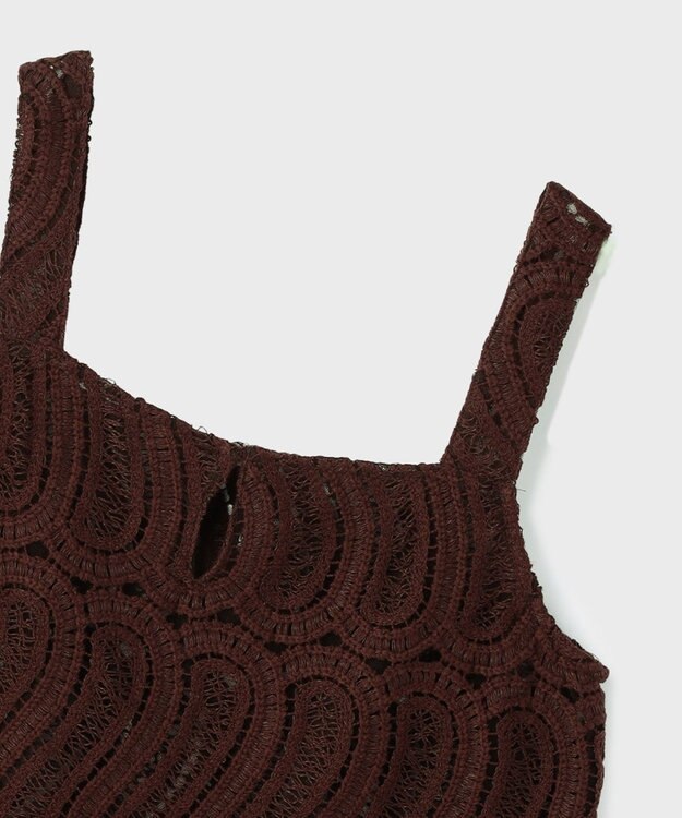 GRACE CONTINENTAL クロシェレースキャミ ブラウン