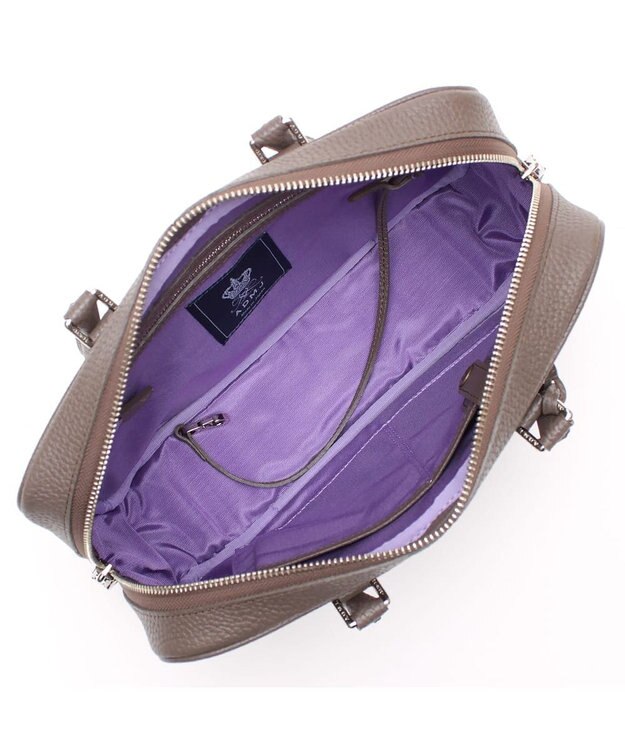 A.D.M.J. 牛革 ボストンバッグ 28cm※SILVER金具 AKASUMI