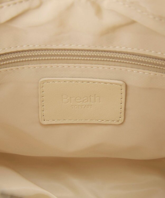 TOPKAPI 【Breath TOPKAPI】パフィング 2way ミニ トートバッグ チャーム付き クリーム