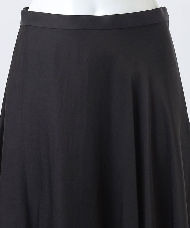 23区 【エステータ】ドレープサテン フレアスカート ブラック系
