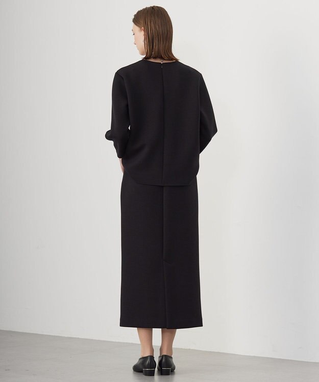 ICB L 【洗える・WEB限定カラーあり】コンパクトダブルフェイス トップス ブラック系