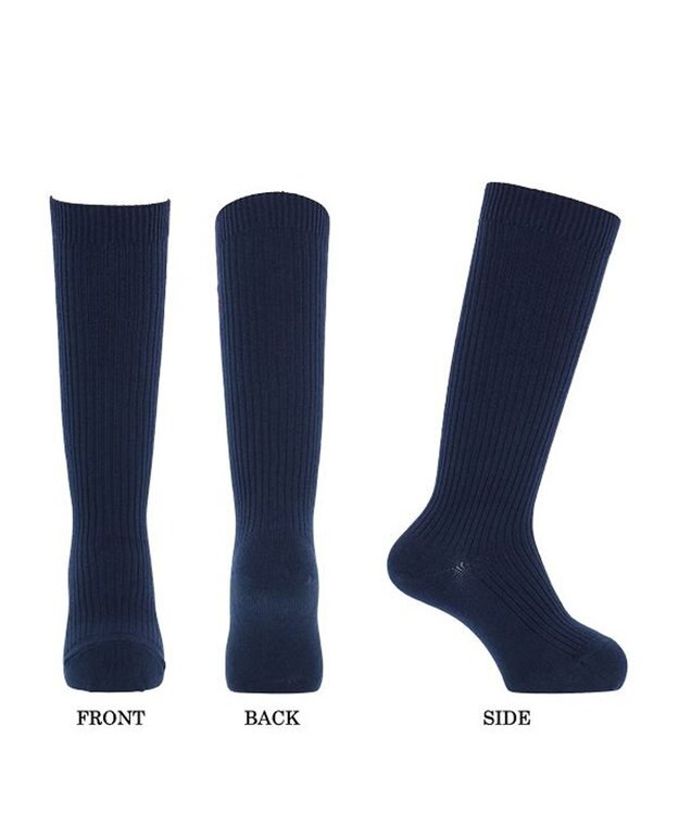 NAIGAI POLO RALPH LAUREN ポロ ラルフ ローレン｜子供 男の子 女の子 キッズ ボーイズ ガールズ｜ワンポイント刺繍 綿混｜リブ ハイソックス ミッドナイトブルー